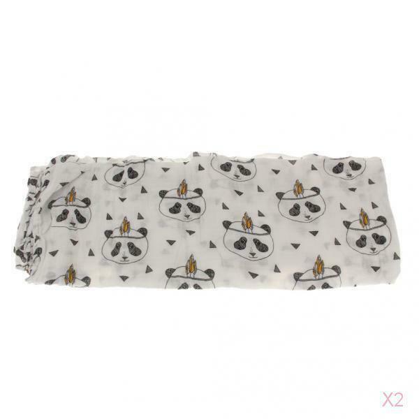 Cotton Muslin Receiving Blanket Swaddle Bedding Cover for Baby Panda Pattern