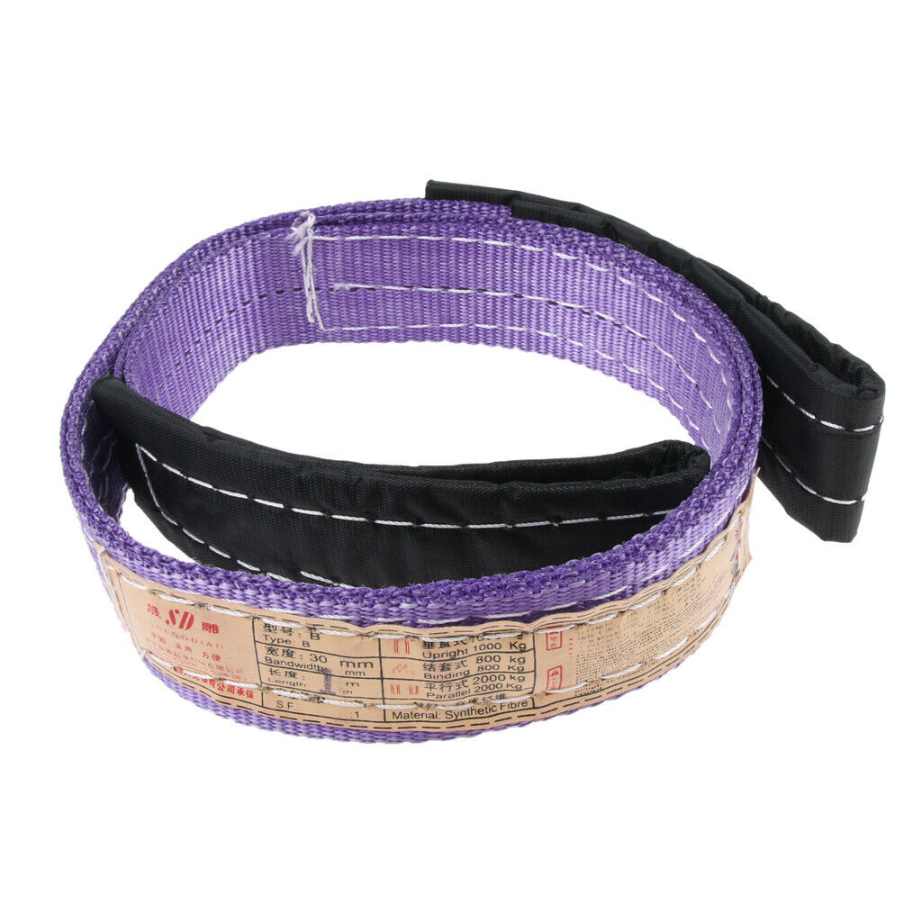 2x 1Meter Lifting Strap Towing Pull Rope 1 Ton Tow Rope Cable Road Recovery