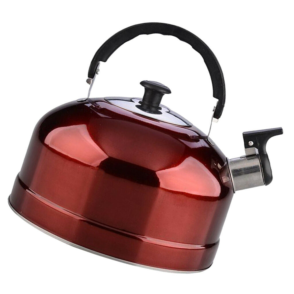 4L Stainless Steel Whistling Kettle Teapot Electric Stove Gas Hobs Camping