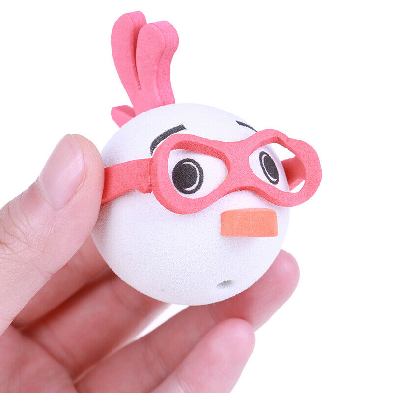 1Pc Cute glasses chickens car antenna pen topper aerial eva ball decor to.l8