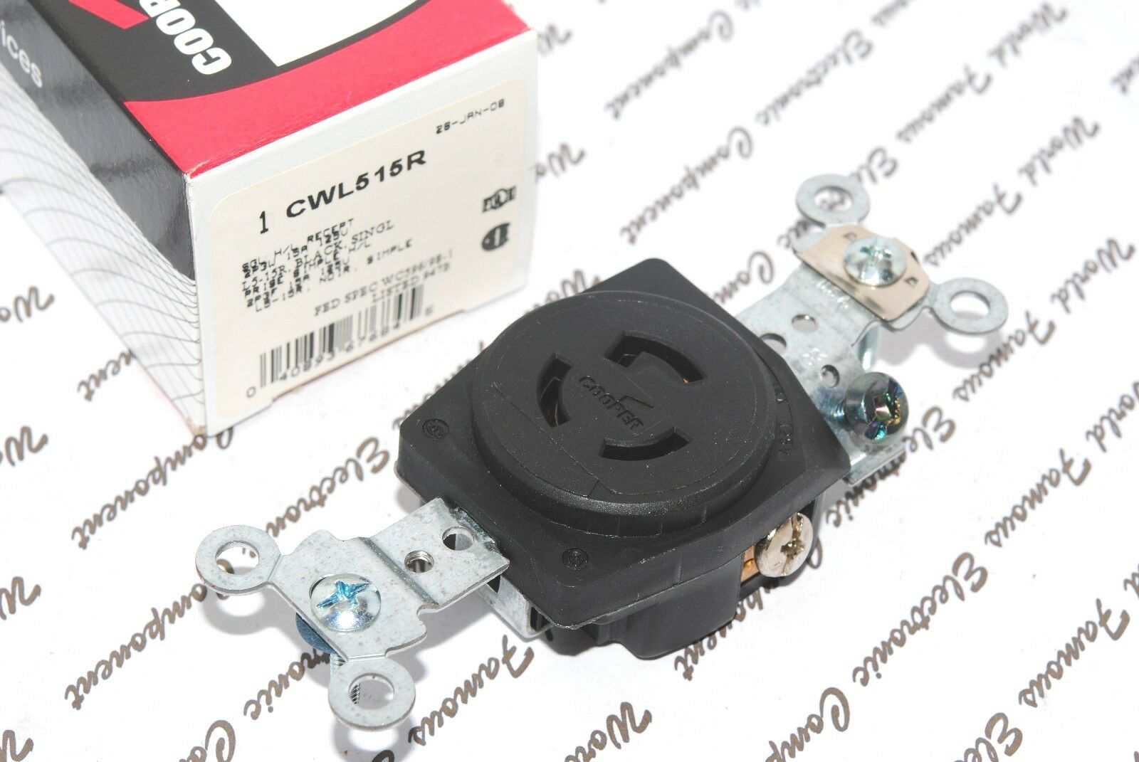 1pcs - COOPER CWL515R NEMA L5-15 15A 125V Twist Hart-Lock Locking Outlet Recept