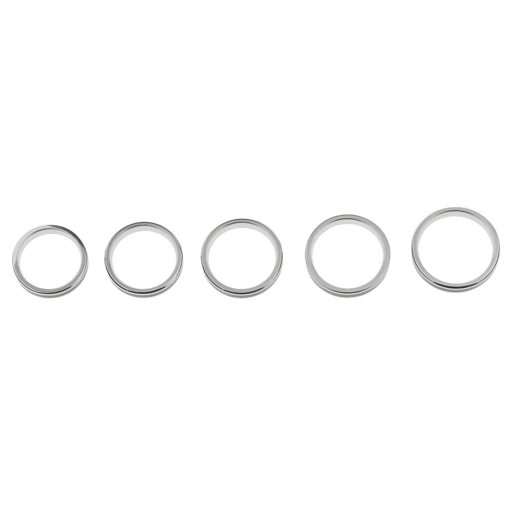Fashion Titanium Stainless Steel Band Ring Jewelry for Women Black Size 7