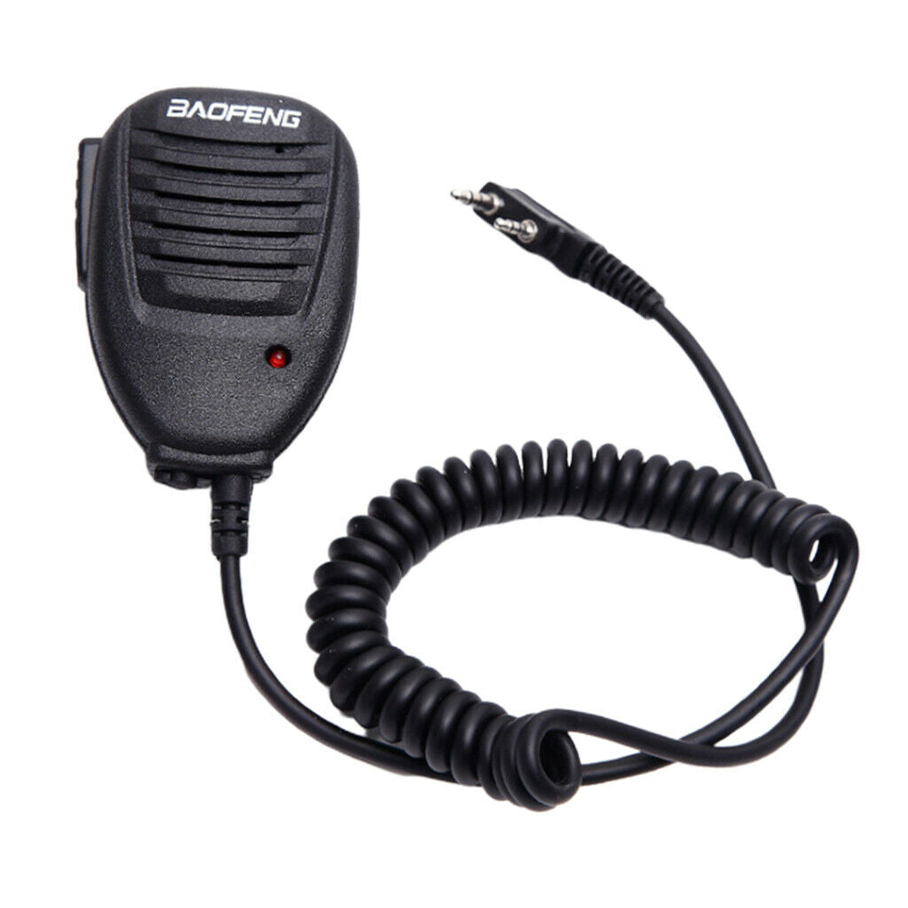 2x Compact Shoulder Handheld Speaker Mic with Reinforced Cable for Baofeng