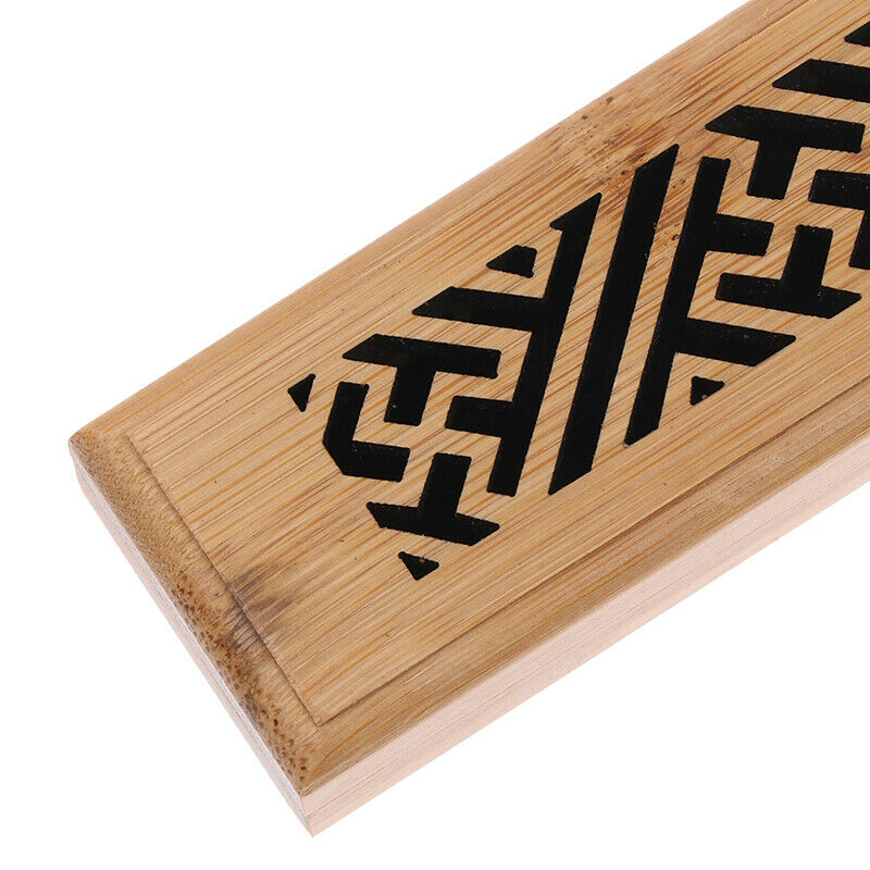 1Pc Bamboo Wood Incense Stick Holder Burning Joss Insence Box Burner Ash .l8