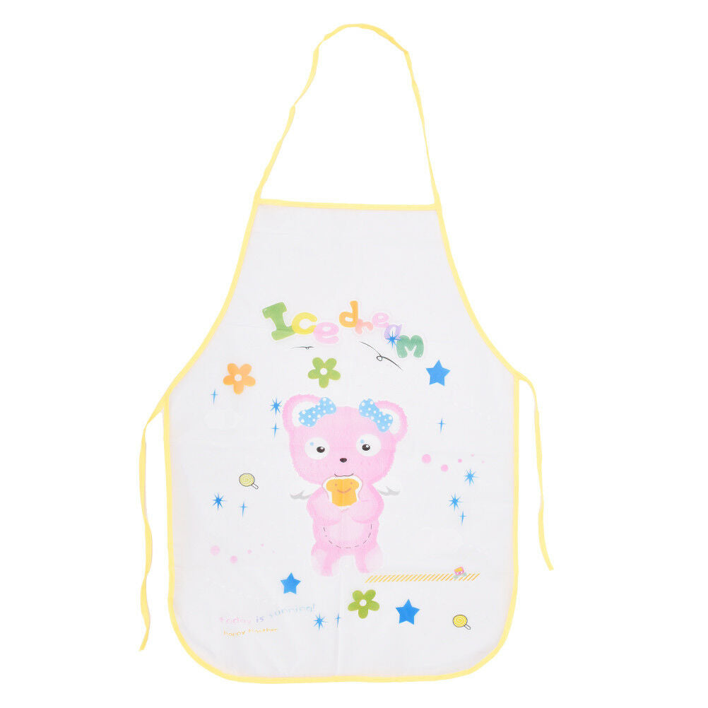 women&kids cartoon kitchen restaurant waterproof apron cooking aprons anti-DD