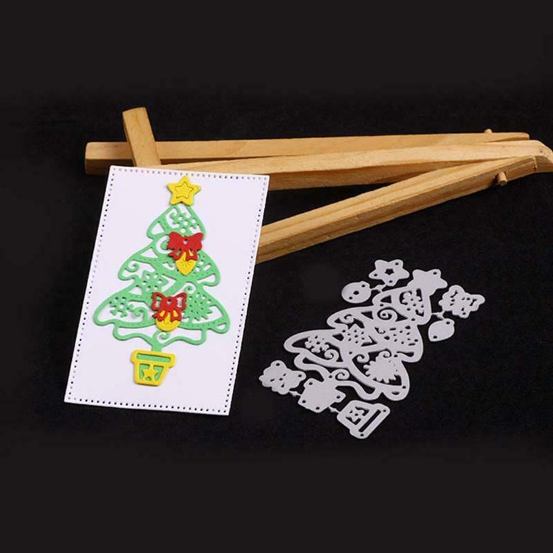 Metal Cutting Christmas Tree Dies Stencil Scrapbook Album Paper Card Template