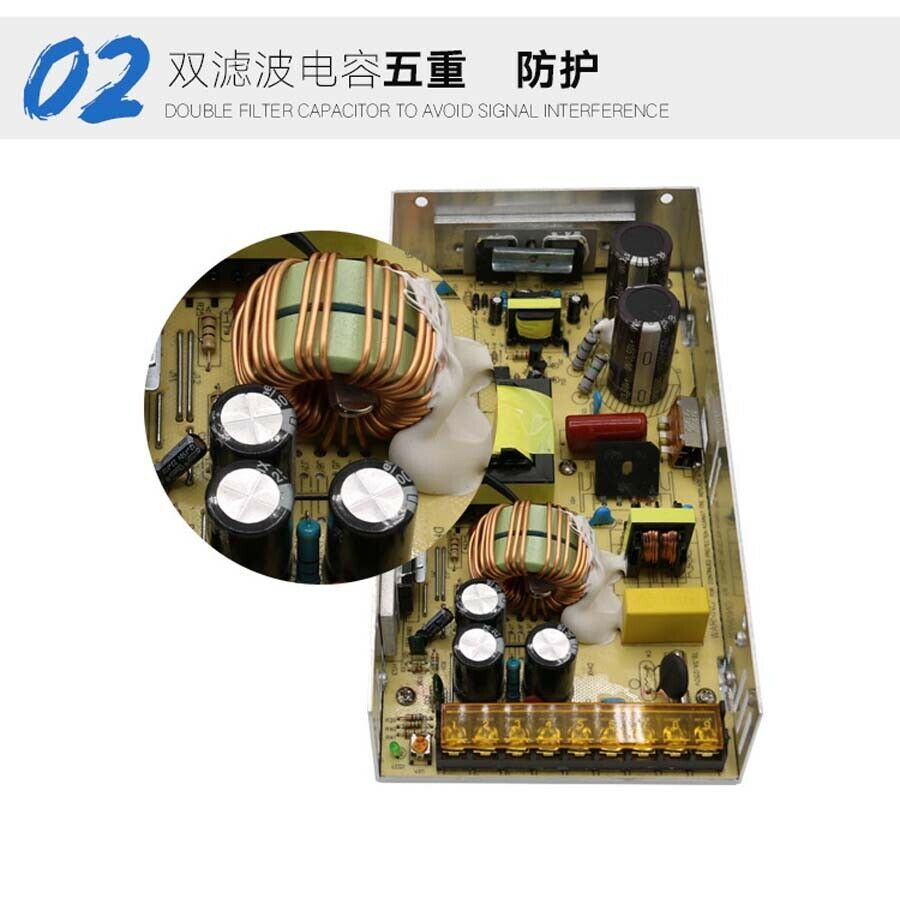 12V 33A 400W DC Regulated Switching Power Supply Transformer LED Built-in Fan