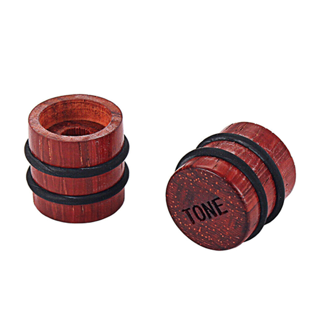 Set 2x Wooden Speed Control Knob for Electric Guitar Bass Accessories