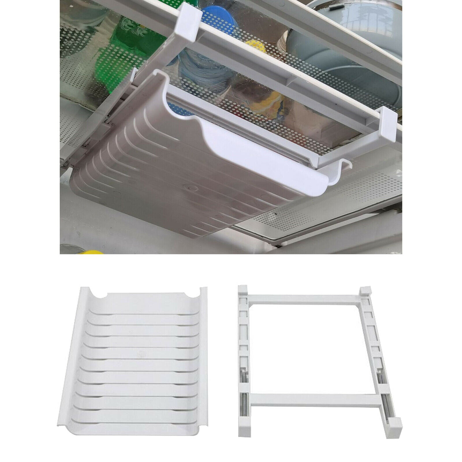 Refrigerator Adjustable Stretchable Organizer Fresh Spacer Layer Storage Rack