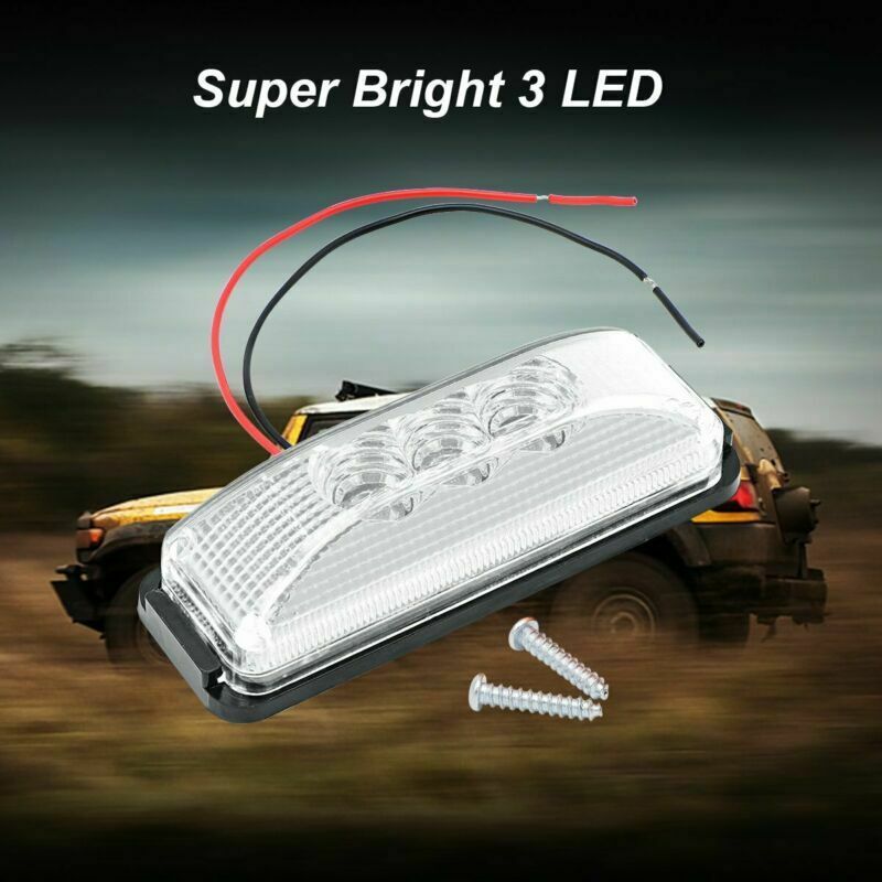 4 X Clearance Red 3 LED Trailer Lorry Truck Fender Brake Tail Light 12V Van RV
