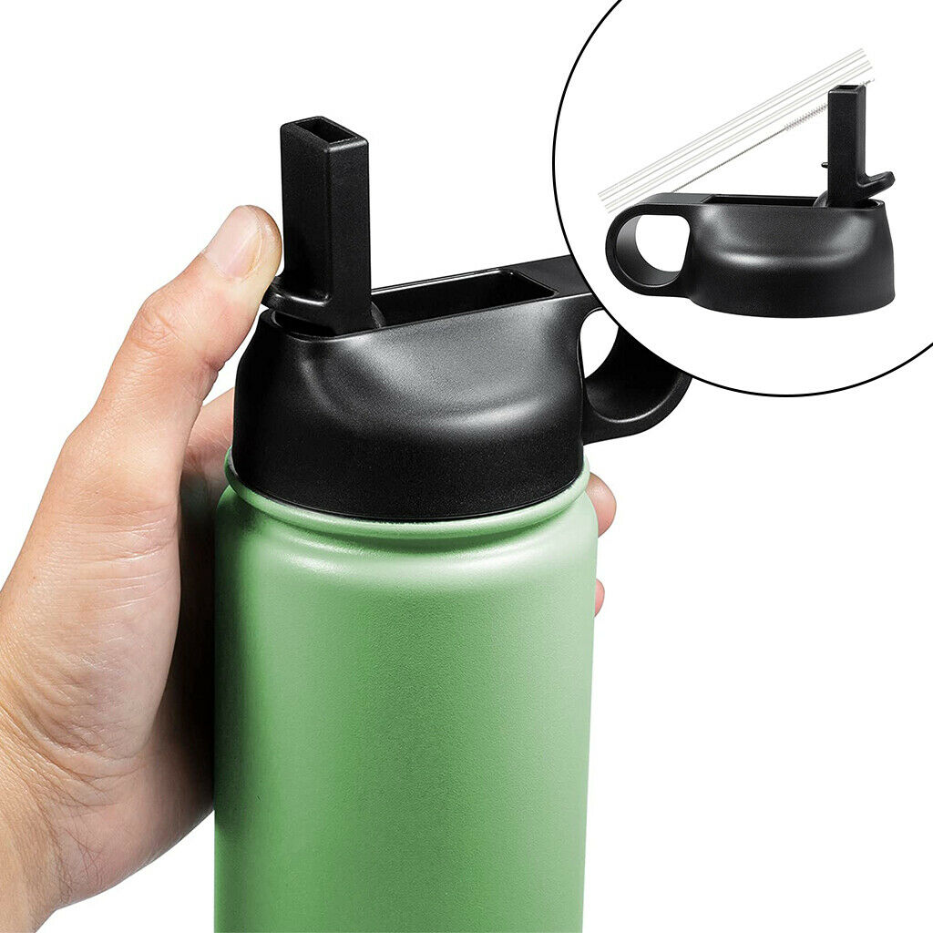 4PCS Straw Lid Flip Top for Wide Mouth 12/16/18/32/40/64oz Water Bottle