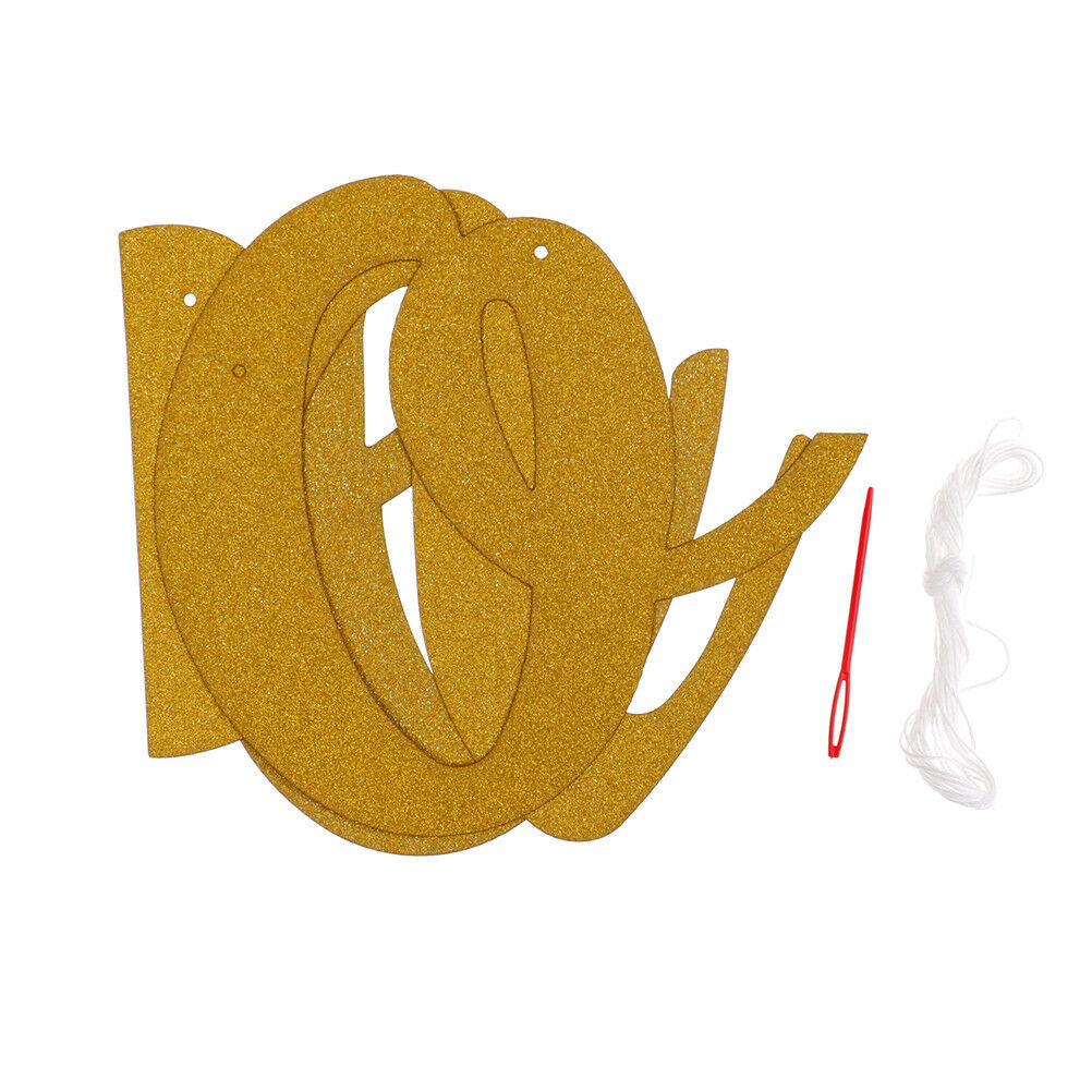 Glitter one Banner Girl Boy 1st Birthday High Chair Baby Shower Party Deco.l8