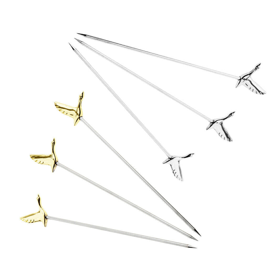 6pc Martini Selects Stainless Steel Fruit Cocktail Choices For Bar Coffee Tool