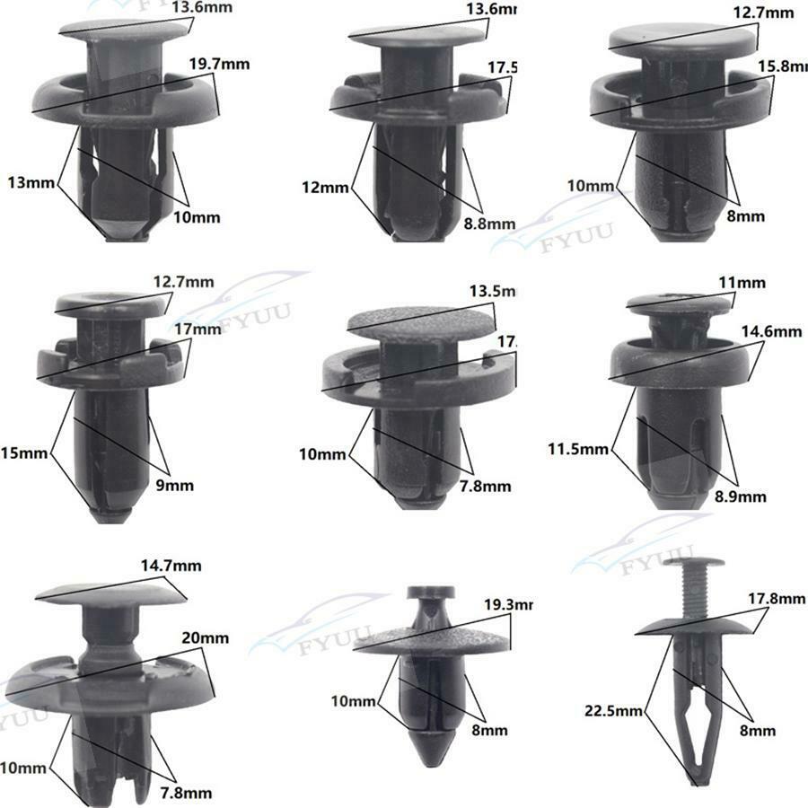 360pcs Car Fastener Rivet Bumper Fender Door Trim Panel Screw Fastener Clip Box