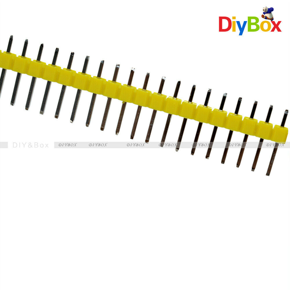 [10PCS] Yellow 40Pin 1x40P Male Breakable Pin Header Strip Connector Row 2.54mm