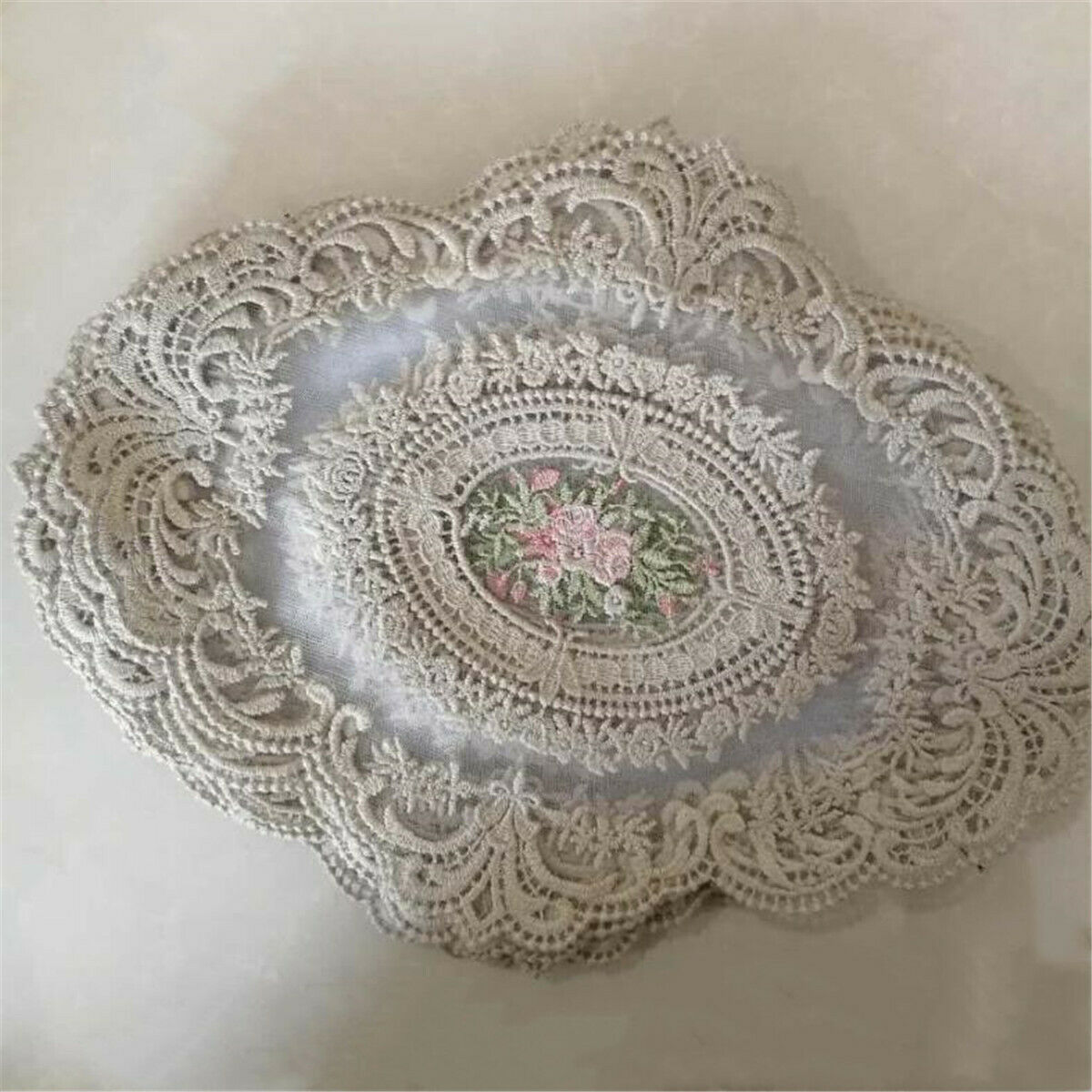 Floral DIY Motif Sofa Cushion Lace Applique Embroidery Trim Accessories