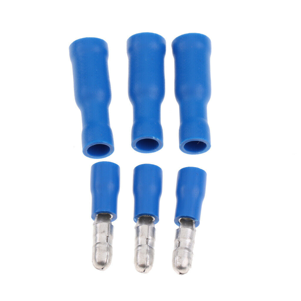 100 Pieces 16-14Gauge Insulated Wire Terminals Wire Crimp Connector Blue