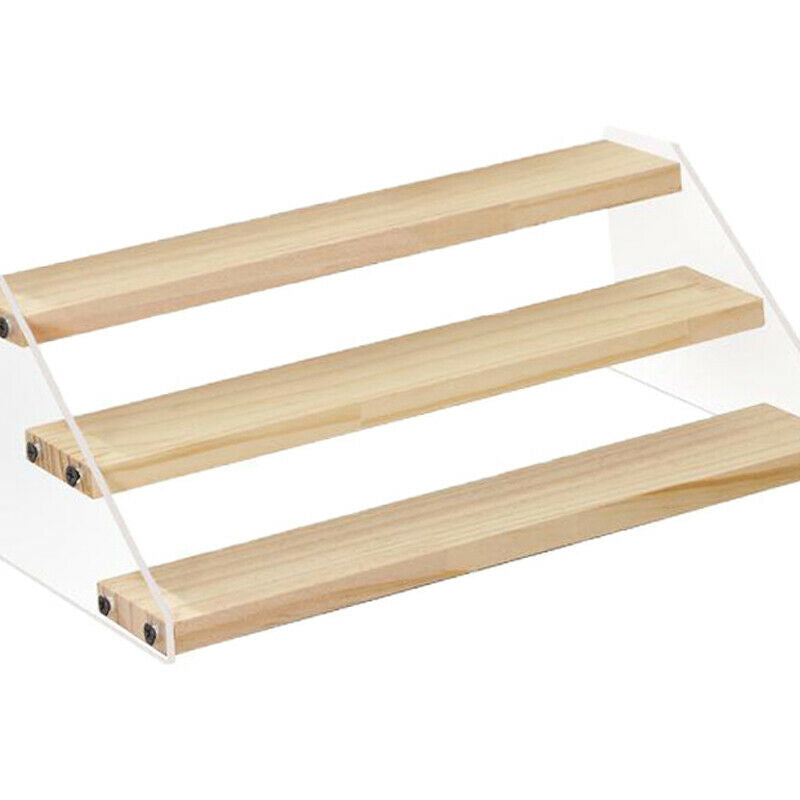 3-Tier Wooden Display Rack Counter Ladder Riser Stand Cupcake Holder Shelfs