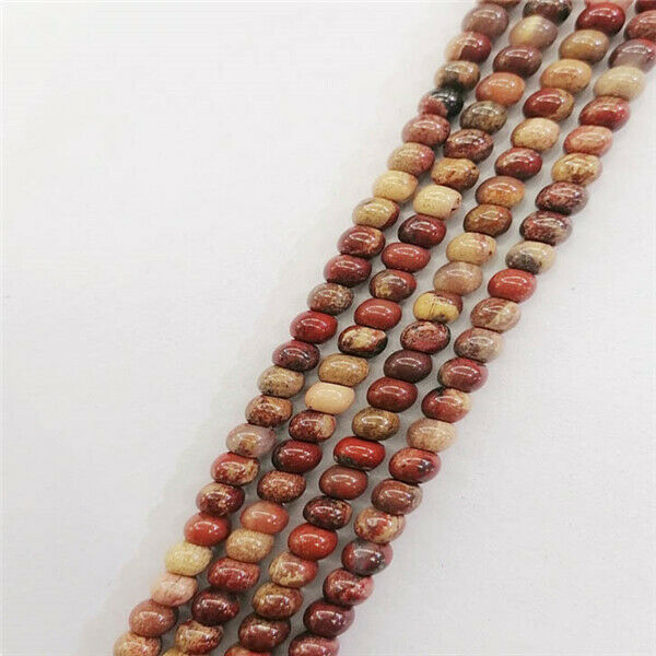 1 Strand 6x4mm Natural Rainbow Jasper Rondelle Abacus Spacer Beads 15.5" HH9374