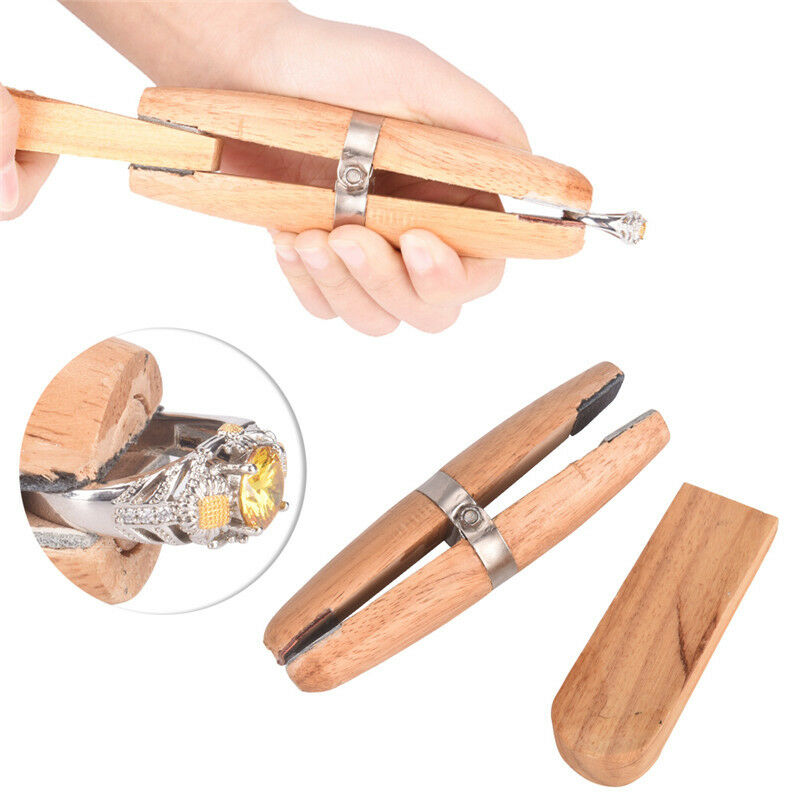 Wood Jewelers Ring Clamp Wood Jewelry Vise Tool Holder Hold Rings Fixed ClipBDA