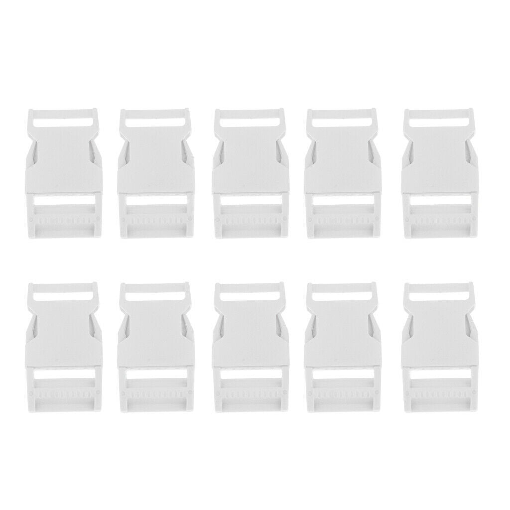10pcs Plastic Side Release Buckle Backpack Straps Webbing Connect Clips Outdoors