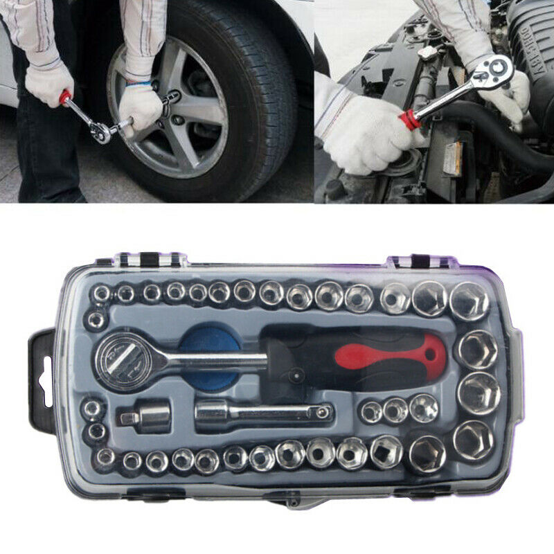 40PCS Wrench Sleeve Hand Tool For Car Repair Ratchet Torque Motorcycle Tyre Tool
