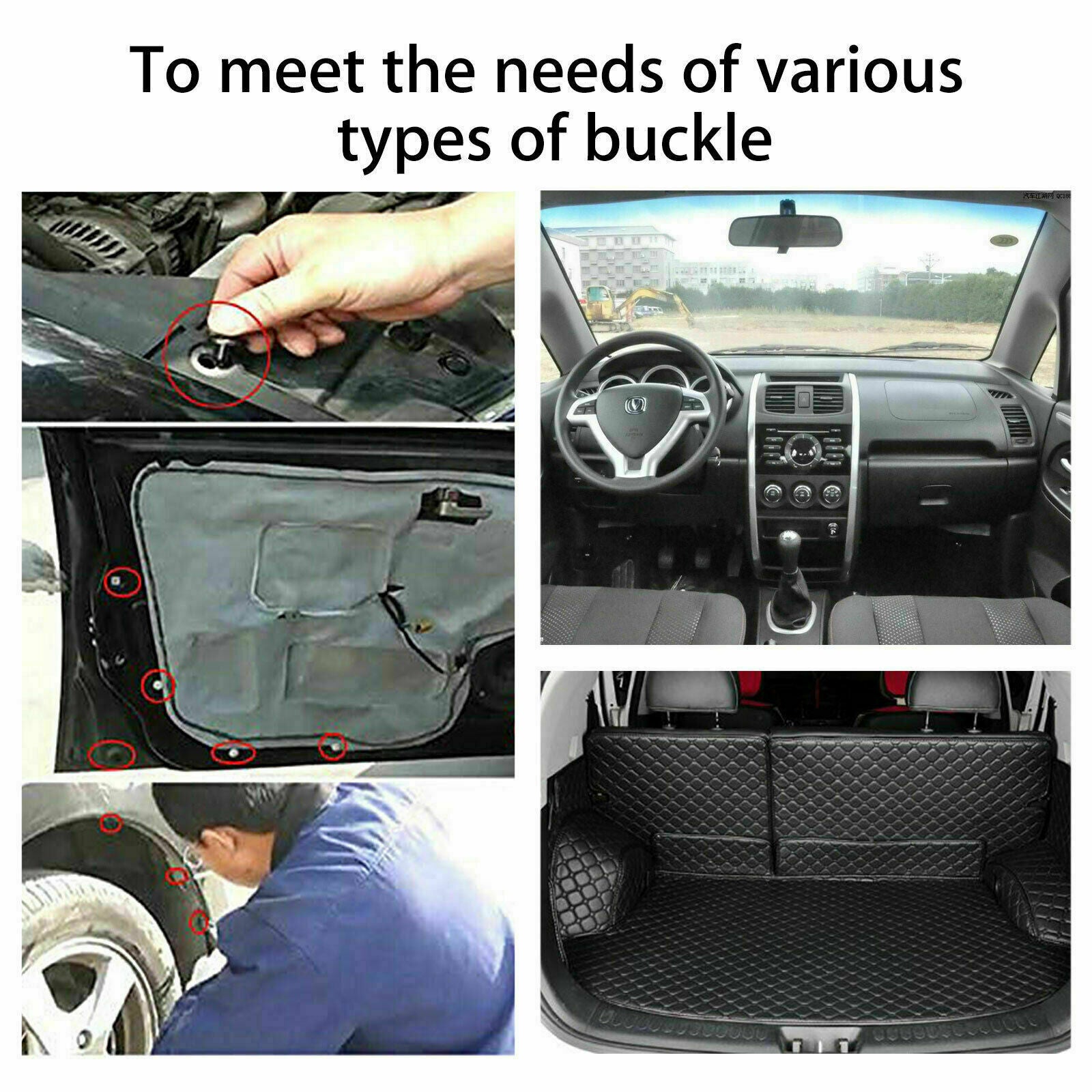 500 x Auto Car Mixed Fastener Clip Bumper Fender Trim Plastic Rivet Door Panel !