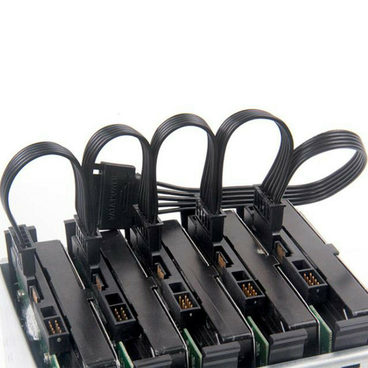 SATA Power 15 Pin 1 Male To 5 Female Splitter Hard Drive Adapter Cable HDD SSD