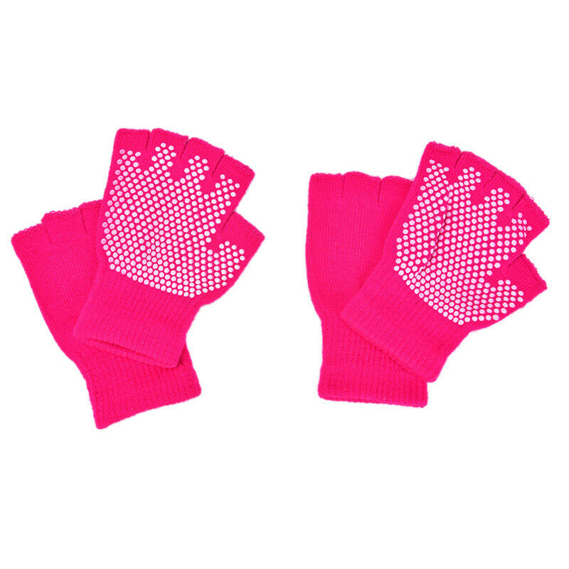 1Pair Half Fingers Yoga Gloves Fitness Lady Non-slip Professional Sports .l8