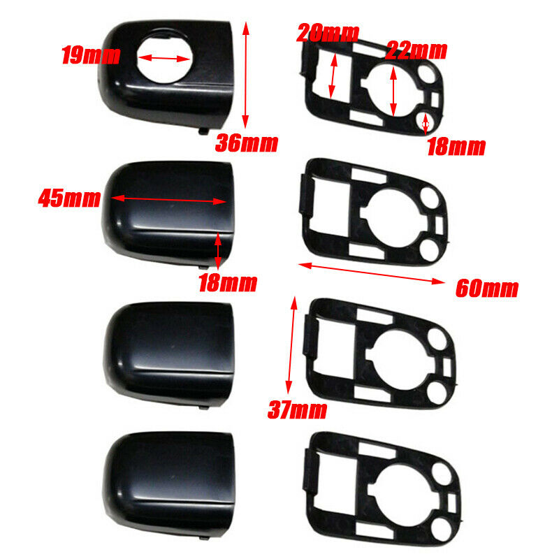 8PCS ABS Door Handle End Cap Cover For Peugeot 307 For C2 C3 Door Hand.l8