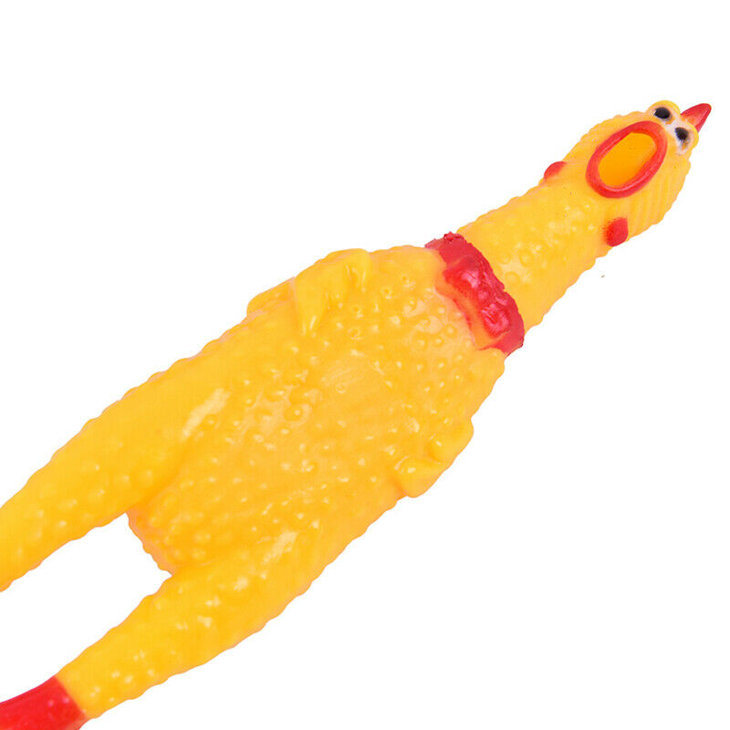 Dog Gadgets Novelty Yellow Rubber Chicken Pet Toys Novelty Screaming Chic.l8
