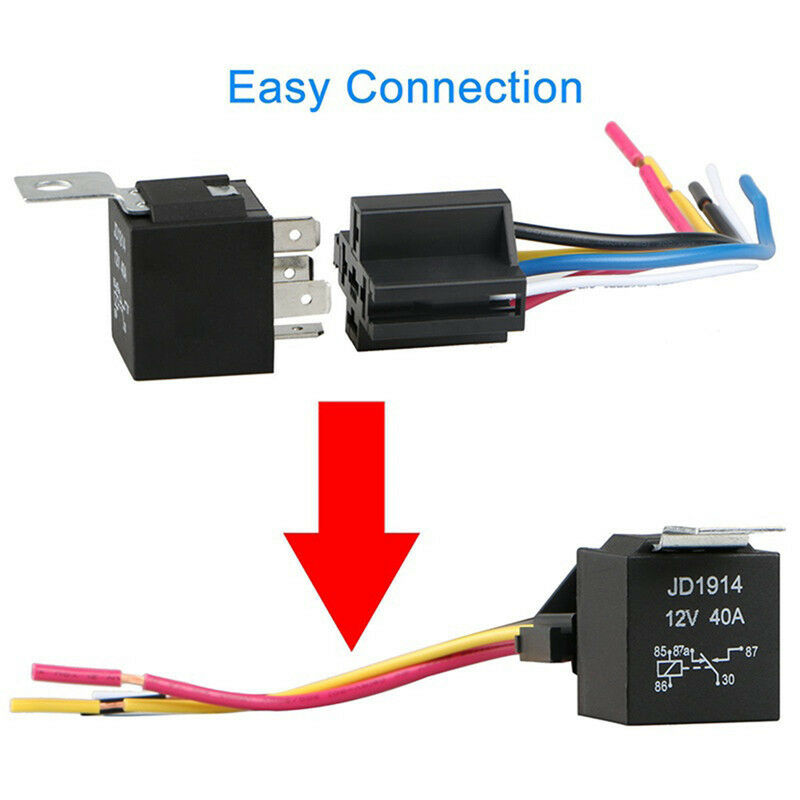 Waterproof Automotive Relay 12V 5Pin 40A Car Relay 12V 5Pin With Relay Socket WF