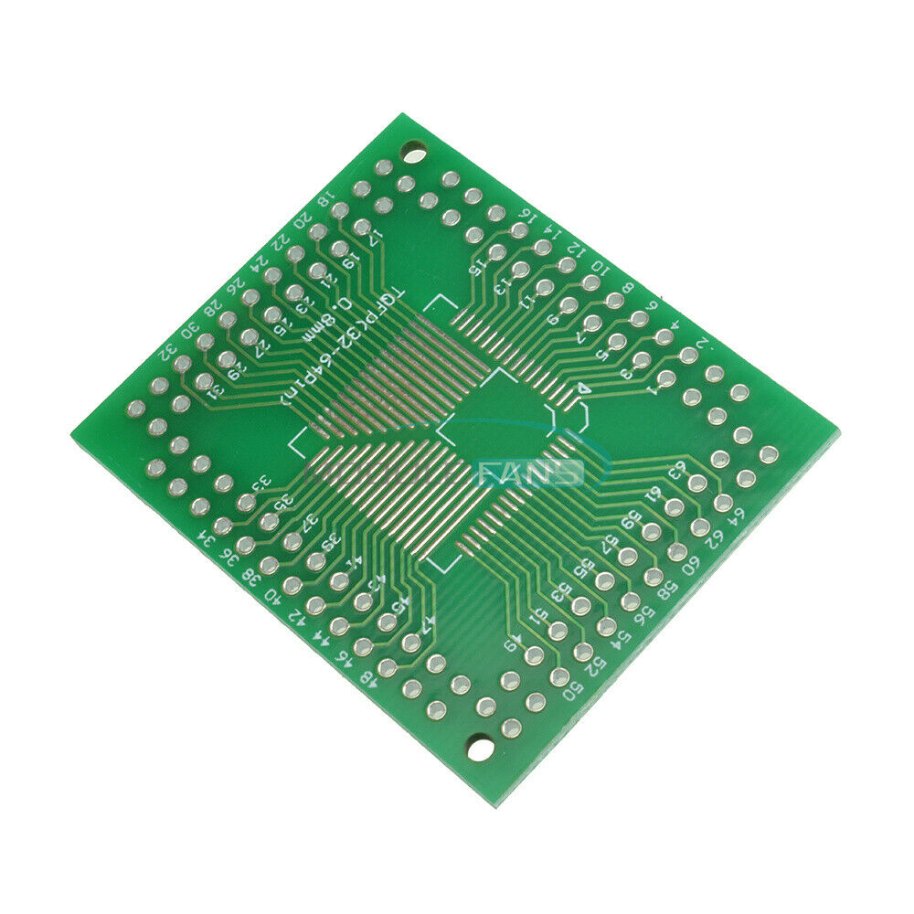 10PCS TQFP/QFP/LQFP/FQFP 32/44/64/80/100 To DIP PCB Board Adapter Converter