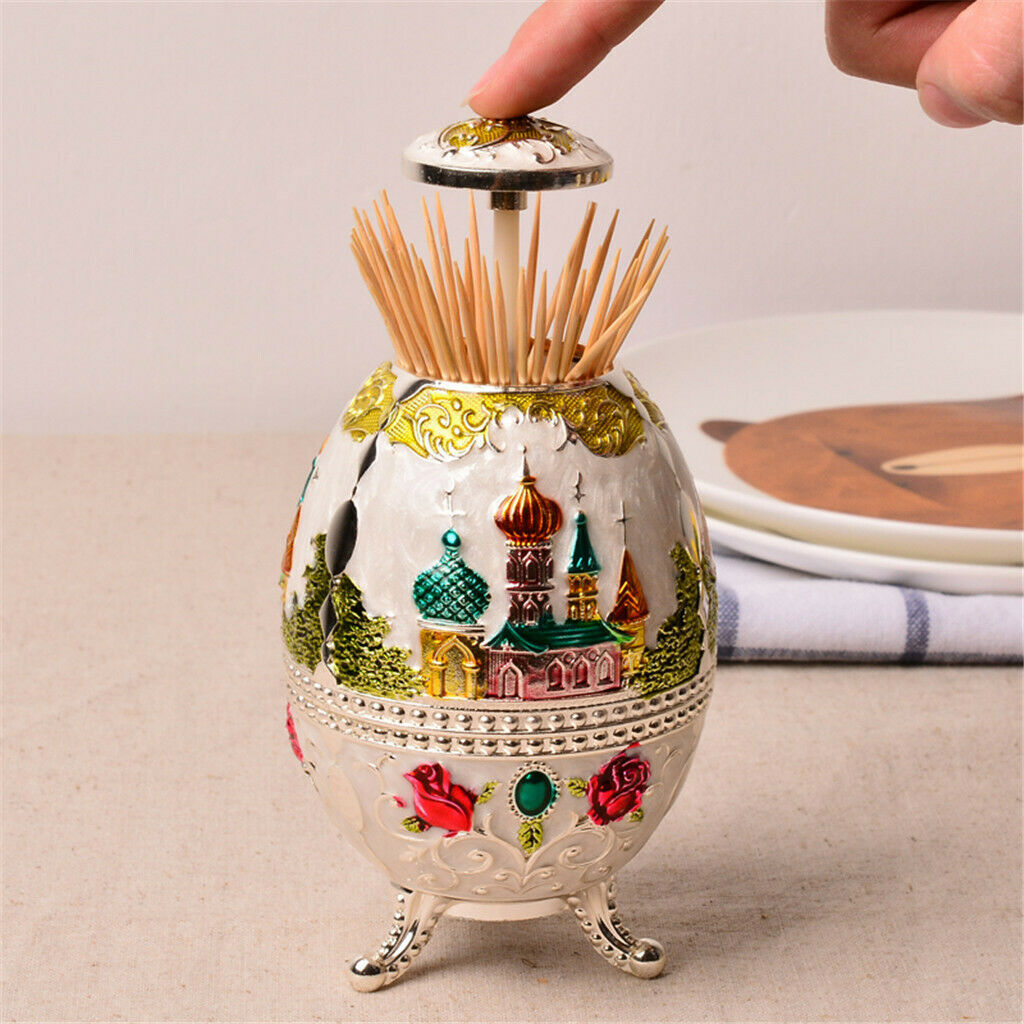 1 Pair Automatic Toothpick Holder Container Kitchen Gadget Desktop Ornament