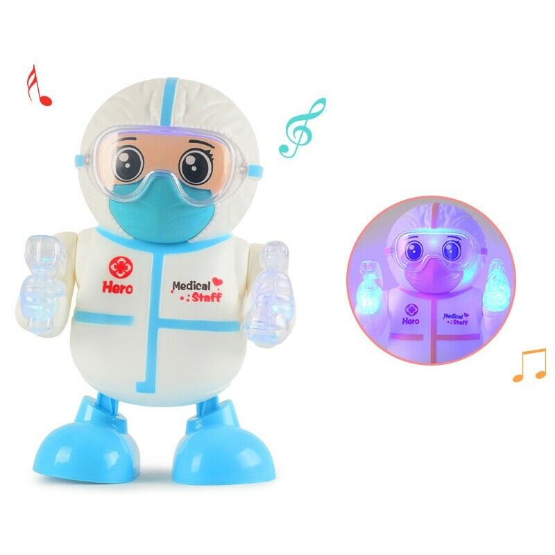 4X(Dancing Robot Electric Sound and Light Dazzling Dancing Robot Will Walk Y1H9)