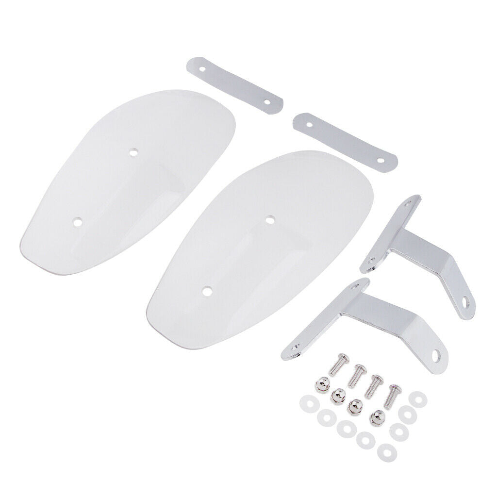 2 Pieces Motorcycle Hand Guard + 2 Pieces Mounting Bracket (left And Right) + 2