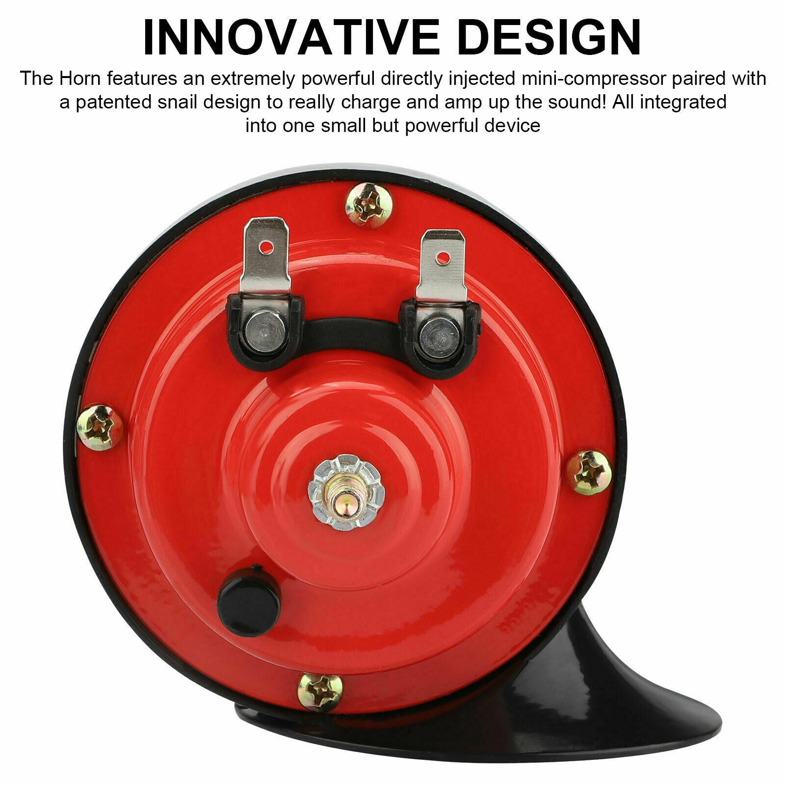 12V 300DB Super Loud Train Horn Waterproof for Motorcycle Car Truck SUV Boat Red