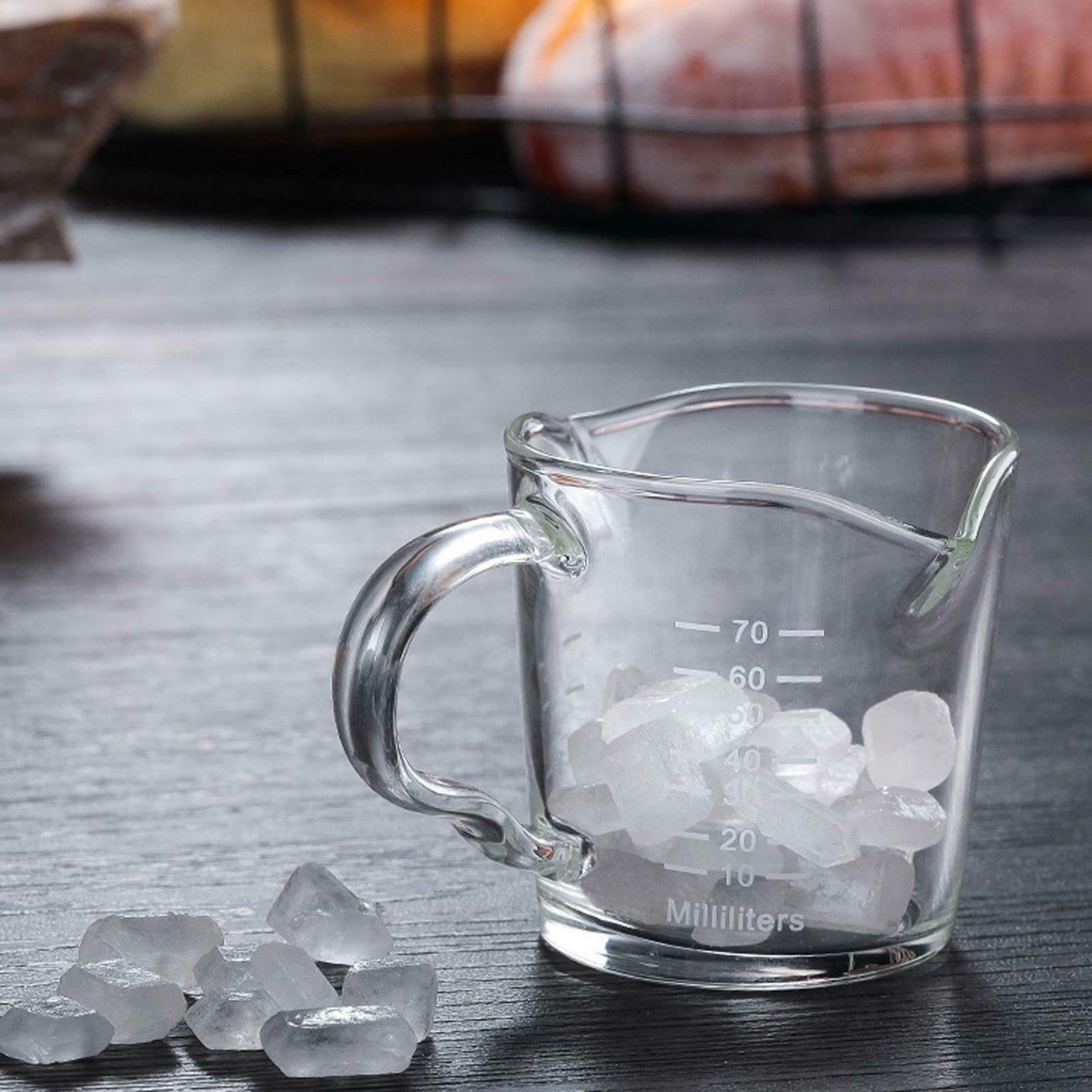 Glass Measuring Cup Jigger Shot Glass and Scale Ounce Cup for Tea Cafe