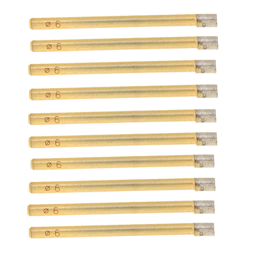 10PCS 6mm Diamond Holesaw Tile, Ceramic, Porcelain, Marble, Drill Bit New