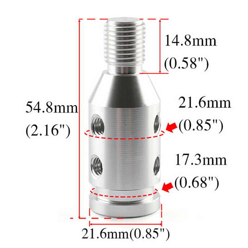 1Set Universal Car Manual Gear Shift Knob Adapter For M12 x 1.25 Thread DD