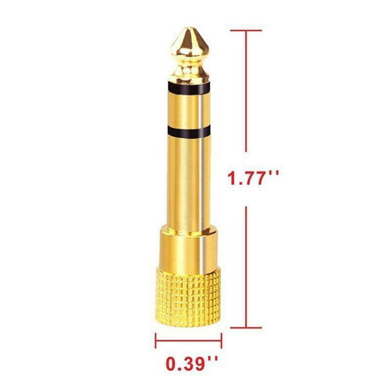 Headphone Audio- Adapter Jack 6.35mm Male To 3.5mm Female Adapter Connector 3pcs