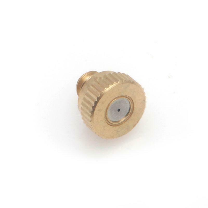 5 pcs 1-section Brass Misting Nozzles for Cooling System (0.2mm) 3/16 Copper