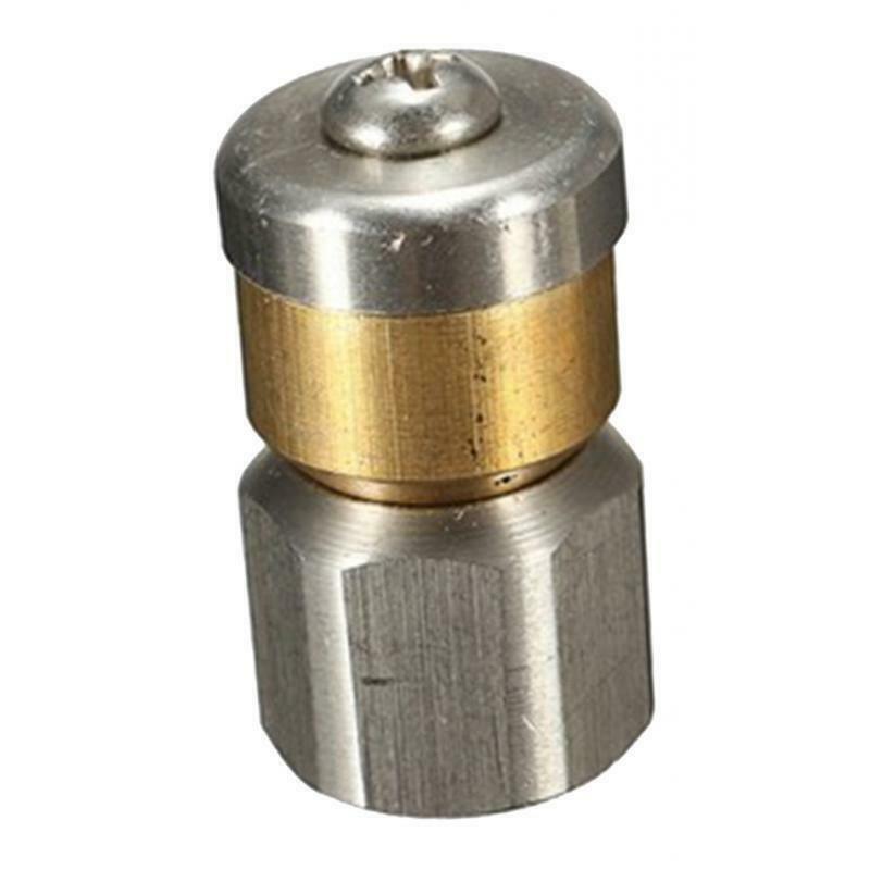 1/4" Stainless Steel Pressure Washer Jetter Nozzle Female Pipe Drain Washing