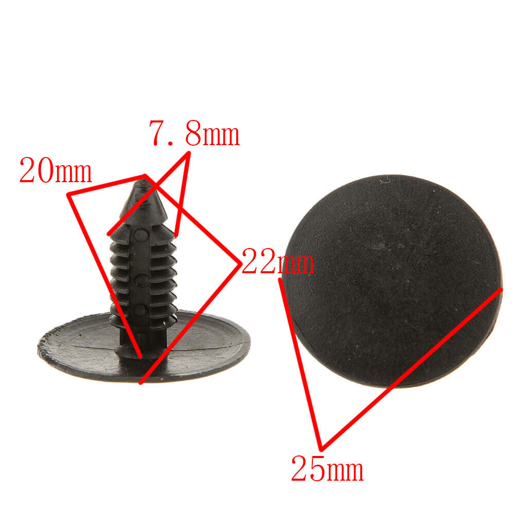 20pcs 25mm Auto Car  Liner Fastener Rivet Push Clip Retainer For Jeep