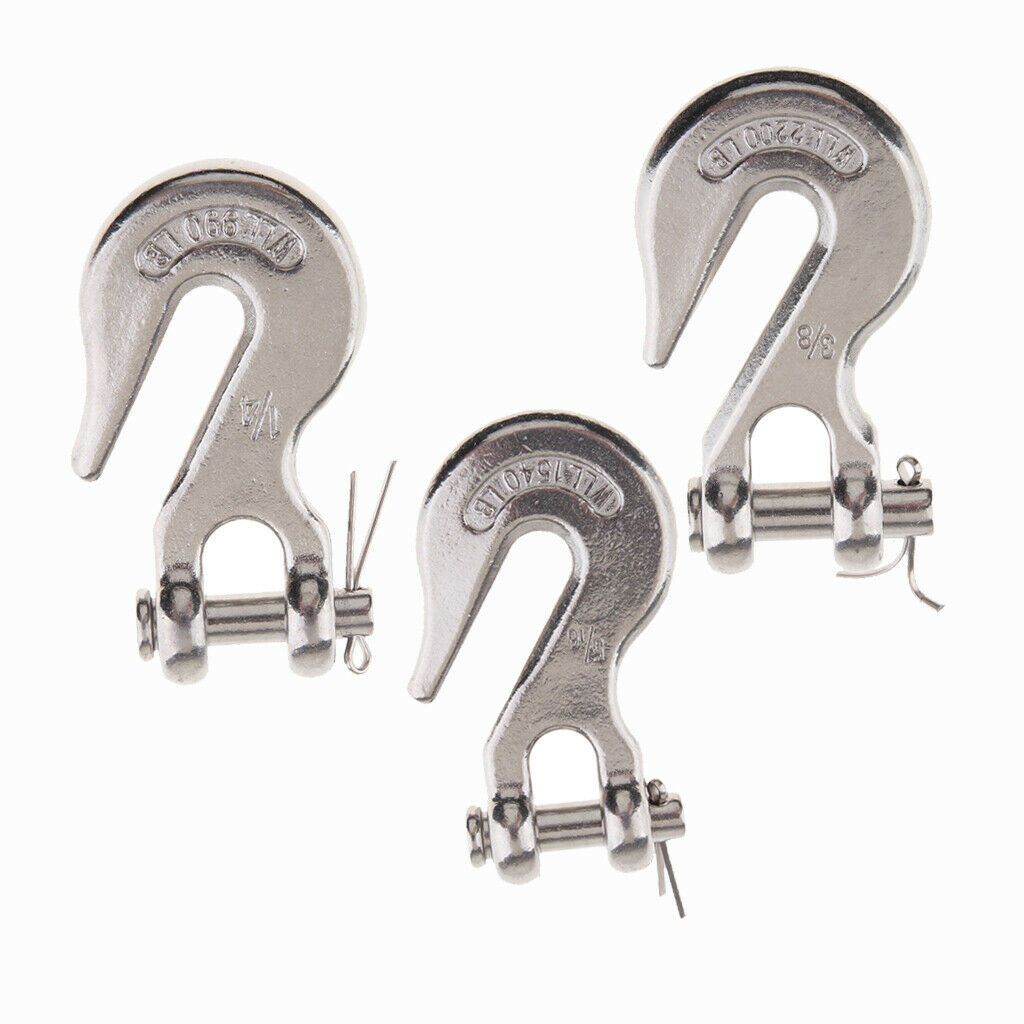 316 Stainless Steel Hardware 1/4 Inch Clevis Grab Slip Hook Lifting Chain