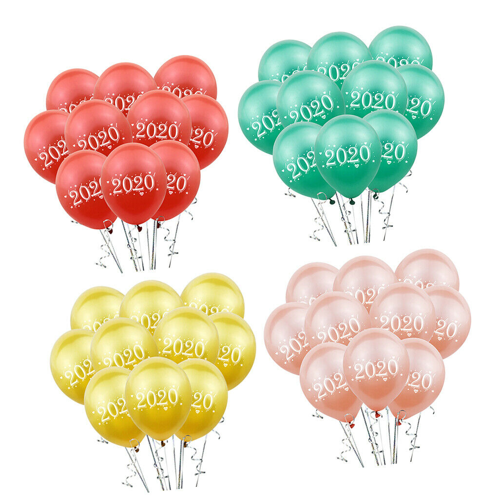 40pcs New Year Balloons Decorations New Year Wedding Favors Accessories