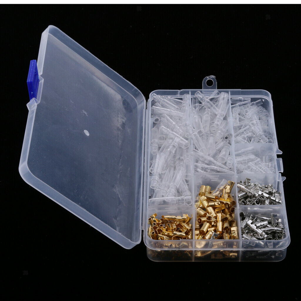 100 Sets Car 3.9mm Bullet Connectors Male & Female Wire Terminals Insulation