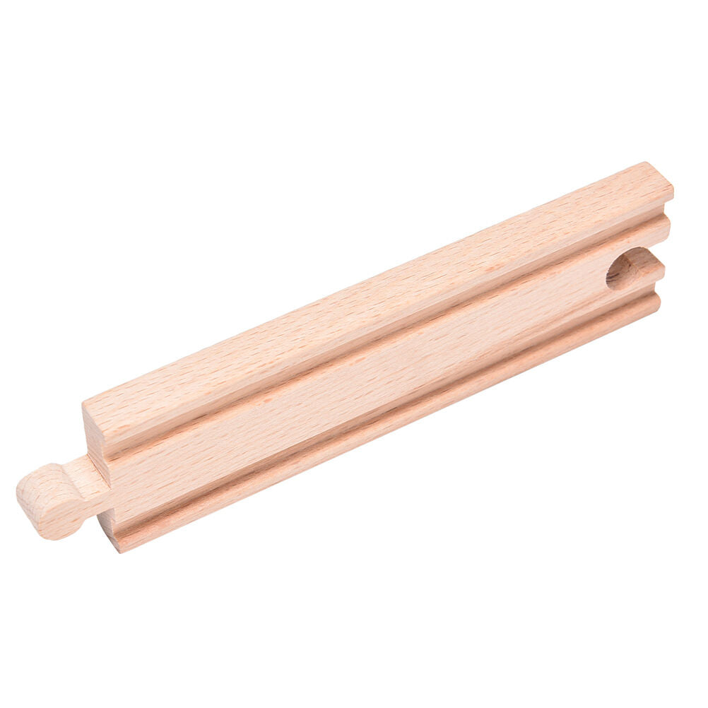 Wooden Train Straight Track Railway Accessorie Compatible All Major Brands.l8