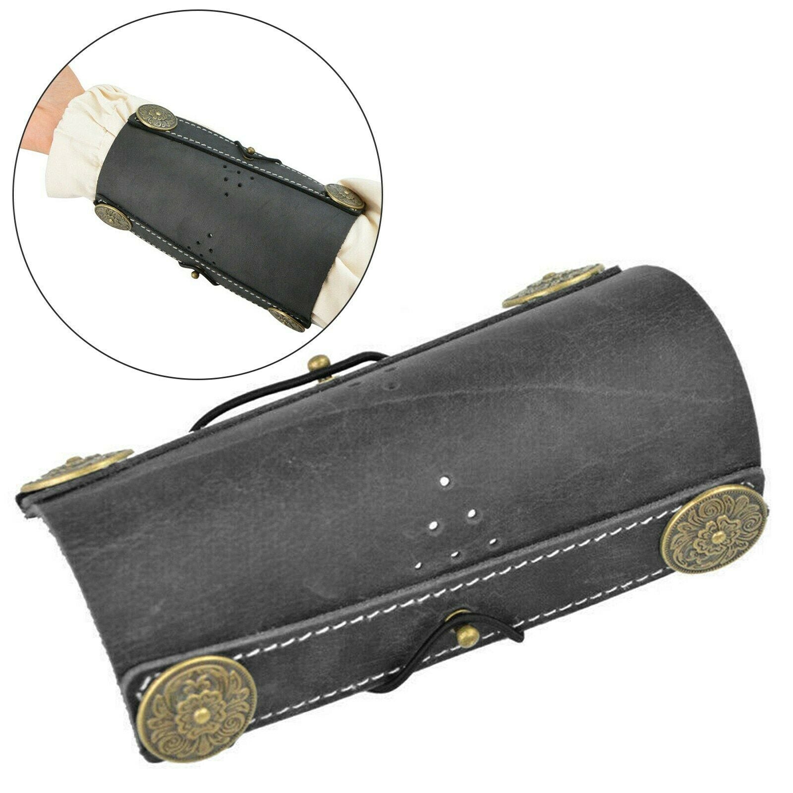 Leather Arm Guard Protector Gear Bow Shooting Target Archery Traditional BK CA