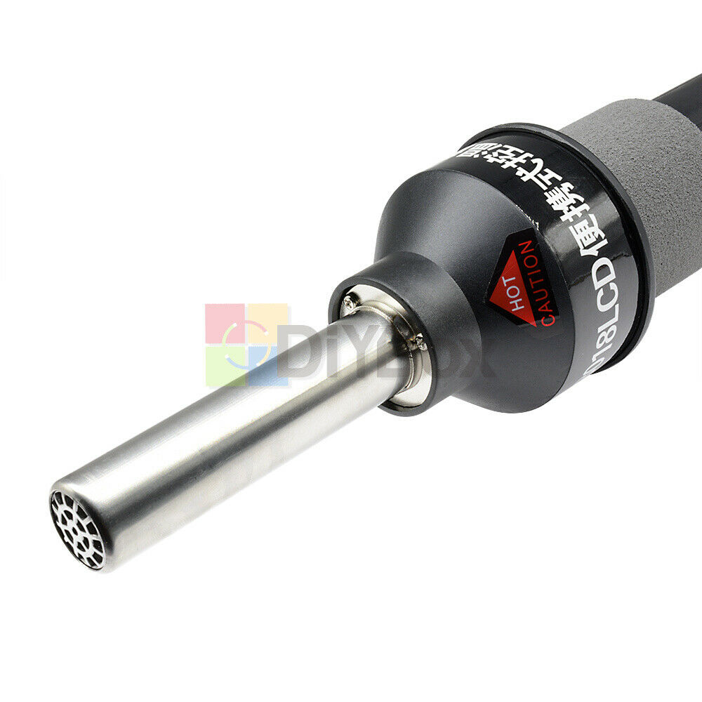 450W 220V LCD Display Electronic Hot Air Heat Gun Soldering Station w/ 9 Nozzles